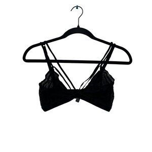 Women’s Lonely Black Sheer Polka Dot Bralette #6057